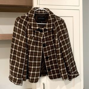 Banana Republic Women’s 3/4 Sleeve Houndstooth Wool Blazer